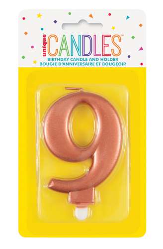 Metallic Rose Gold Candle - No 9